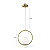 PENDENTE ENERLUX 8065 DROP CIRCULO DOURADO C/ GLOBO LEITOSO E-27 - Imagem 2