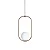 PENDENTE ENERLUX 8062 DROP CLASSIC DOURADO C/ GLOBO LEITOSO - Imagem 1