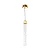 PENDENTE AAATOP TUBO QUADRADO DOURADO CRISTAL BOLHA MULTITEMPERATURAS 3W - Imagem 1