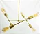 PENDENTE ENERLUX 13050 SPUTNIK FACES DOURADO COM 6 LÂMPADAS E-27 - Imagem 2