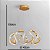 PENDENTE NITROLUX LP-022D CURVAS DOURADO 48W MULTITEMPERATURAS - Imagem 3