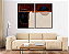KIT 2 QUADROS DECORATIVO LINHAS E FORMAS ORGÂNICAS ABSTRATAS 70X50CM SEM VIDRO - Imagem 1