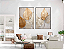KIT 2 QUADROS CANVAS DECORATIVOS FLORES FOLHAGEM 60X90CM - Imagem 1