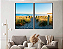 KIT 2 QUADROS DECORATIVOS PAISAGENS 50X70CM SEM VIDRO - Imagem 1