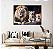 QUADRO DECORATIVO FAMÍLIA LEÃO 50X70CM SEM VIDRO - Imagem 1