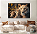 QUADRO DECORATIVO FAMÍLIA LEOA 50X70CM SEM VIDRO - Imagem 1