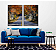 KIT 2 QUADROS DECORATIVOS PAISAGENS 50X70CM SEM VIDRO - Imagem 1