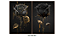 KIT 2 QUADROS DECORATIVOS FLORES PRETA 50X70CM SEM VIDRO - Imagem 1