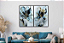 KIT 2 QUADROS DECORATIVOS FLORES VERDES 50X70CM SEM VIDRO - Imagem 1
