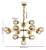 PENDENTE NORDECOR 2129 JABUTICABA 13CM 15XE27 13CM DOURADO - Imagem 2