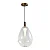 PENDENTE SKYLIGHT SKY-4042TM THUNDER Ø23X38CM  2M D/ DE CABO BRONZE E VIDRO TRANSP - Imagem 1