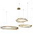 PENDENTE SKYLIGHT SKY-4043-3M DOMINO Ø80 Ø60 Ø40CM DOURADO 3M D/ CABO 3000K 8000LM - Imagem 1