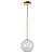 LUMINÁRIA SKYLIGHT SKY-3049DO POSH Ø20CMX45 METAL DOURADO E VIDRO TRANSPARENTE - Imagem 1