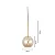 LUMINÁRIA SKYLIGHT SKY-3048DO POSH Ø20CMX45 METAL DOURADO E VIDRO CHAMPANHE - Imagem 2