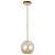 LUMINÁRIA SKYLIGHT SKY-3048DO POSH Ø20CMX45 METAL DOURADO E VIDRO CHAMPANHE - Imagem 1