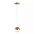 PENDENTE SKYLIGHT SKY-4015 PENDENTE GLOB FRENCH GOLD E TRANSP Ø12CMX13CM 480 LUMENS 3000K - Imagem 2