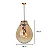 PENDENTE SKYLIGHT SKY-3039G TOMMY Ø48X60CM DOURADO E CONHAQUE E-27 - Imagem 2