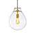 PENDENTE SKYLIGHT SKY-3039TP TOMMY Ø30XH40CM DOURADO E VIDRO TRANSPARENTE E-27 - Imagem 1
