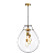 PENDENTE SKYLIGHT SKY-3039TG TOMMY Ø48XH60CM DOURADO E VIDRO TRANSPARENTE E-27 - Imagem 1