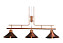 PENDENTE ZEUS 3 CONES 130CM X 65CM COBRE ENVELHECIDO - Imagem 1