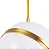 PENDENTE SKYLIGHT SKY-90/20 GLAM Ø20CM 1,50 METRO DE CABO DOURADO E BRANCO E-27 - Imagem 3