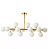 PENDENTE SKYLIGHT SKY-3027 COTTON 95X30X150CM DOURADO E-27 - Imagem 1