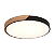 PLAFON SKYLIGHT SKY-4038R4-PT WOOD Ø40CM MADEIRA, PRETO E ACRÍLICO BRANCO 4320 LUMENS 3000K - Imagem 1