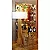 LUMINÁRIA DE CHÃO PISO  FOX LUSTRES 5408 CLEAN 158XØ60CM MADEIRA E TECIDO - Imagem 2
