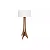 LUMINÁRIA DE CHÃO PISO  FOX LUSTRES 5408 CLEAN 158XØ60CM MADEIRA E TECIDO - Imagem 1