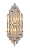 ARANDELA SINDORA DCB00252 22×55CM E14×2 METAL+CRISTAL DOURADO - Imagem 1