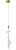 PENDENTE SINDORA DCD02308  11×40CM 5W 3000K 300LM BIVOLT METAL+VIDRO DOURADO - Imagem 1