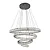 PENDENTE SINDORA DCD00723 3,5M D/CABOΦ20XΦ40XΦ60XΦ80CM 77W 3000K 16500LM BIVOLT METAL CRISTAL - Imagem 3