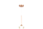 PENDENTE SINDORA DCD02135 LED 3500K 5W BIVOLT Ø8,7X24CM METAL E CRISTAL ROSE - Imagem 1