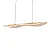 PENDENTE NITROLUX ACR-001D 1000X1500X235MM DOURADO ALUMÍNIO E ACRÍLICO 30W 3000K 2100LM - Imagem 1