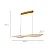 PENDENTE NITROLUX ACR-001D 1000X1500X235MM DOURADO ALUMÍNIO E ACRÍLICO 30W 3000K 2100LM - Imagem 2