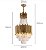 LUSTRE NITROLUX LTR-007 D400x750MM DOURADO AÇO INOX METAL CRISTAL E14X6 - Imagem 2