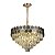 LUSTRE NITROLUX LTR-017 DOURADO Ø600x1150MM CRISTAL METAL E14X12 - Imagem 1