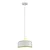 PENDENTE BELLA SUT1PD01BR035 BRANCO 35X25CM VIDRO/ ALUMÍNIO-27 - Imagem 1
