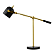 ABAJUR BELLA HR006BG JUJU PRETO E DOURADO 5X18X43CM 1X40W BOLINHA - Imagem 1