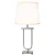 ABAJUR BELLA GL022N TASA NICKEL 2X13X55CM 1X40W E27 CÚPULA AL002W - Imagem 1