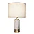 ABAJUR BELLA GL001GW MARMO DOURADO E BRANCO 12X39 1XE27 40W CUPULA AL002W - Imagem 1