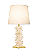 ABAJUR BELLA MI011 VENETO DOURADO E TRANSPARENTE 25X13X53CM 1XE27 40W CUPULA AL002W - Imagem 1