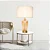 ABAJUR BELLA WR004 VENETO DOURADO E CHAMPAGNE 22X52.2CM 1XE27 40W CUPULA AL002W - Imagem 2