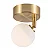 PLAFON BELLA DUS2PL01LT009 DUSSO ESFERA LATÃO/ OPALINO 9X13CM 5W 2700K 300LM - Imagem 1