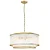 PENDENTE BELLA ODE1PD01TR050 ODEON TRANSPARENTE/ DOURADO 50X38,5CM 6XE14 - Imagem 1