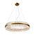 PENDENTE BELLA PLI1PD01TR080 PLISY TRANSPARENTE E DOURADO 1XLED 40W - Imagem 1