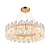 PENDENTE BELLA FLORO TRANSPARENTE E DOURADO 8XE14 VELA MAX 40W - Imagem 1