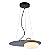 PENDENTE NOB1PD01PT042 NOBILE PRETO OPALINO 42X10CM 1XLED 12W 3000K - Imagem 1