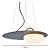 PENDENTE NOB1PD01PT042 NOBILE PRETO OPALINO 42X10CM 1XLED 12W 3000K - Imagem 2
