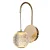 ARANDELA BELLA HM021G LUCE DOURADO E TRANSPARENTE 18X12X27CM 2W 3000K - Imagem 1